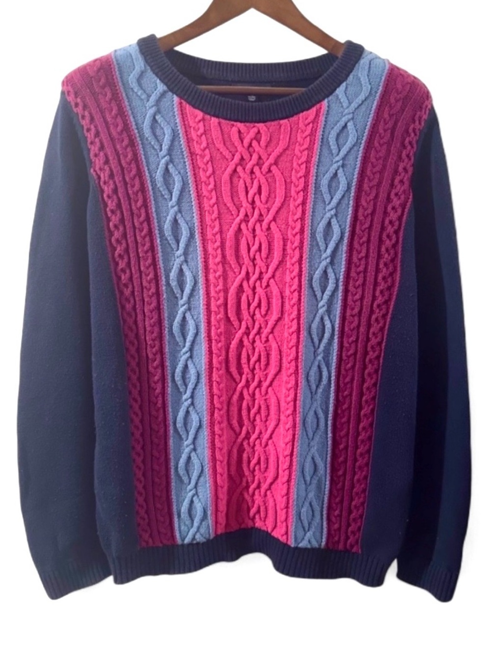 Vintage Tommy Hilfiger Cable-Knit Cotton Crewneck Sweater Size Men’s XL